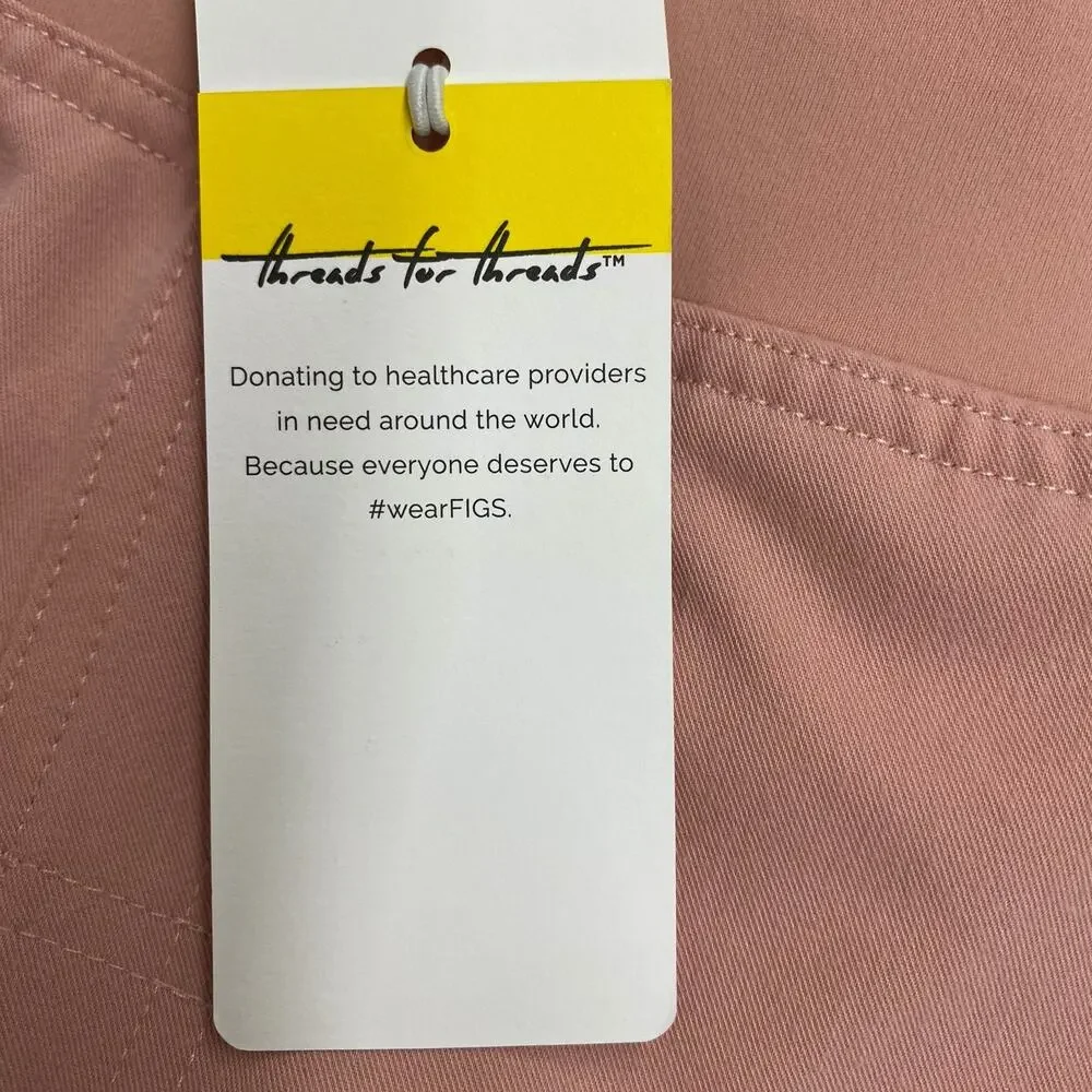 FIGS Axim Cargo Scrub Pants Mens Small Short PO 5751 Pink Sand Medical Nurse NWT